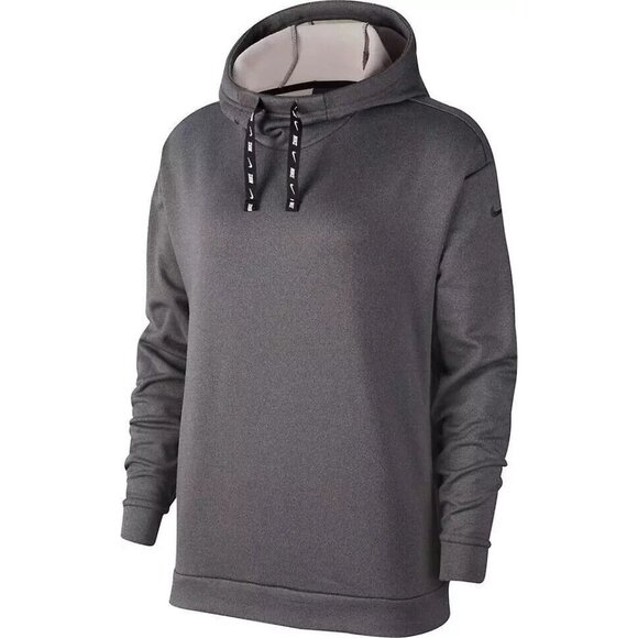 Womens Nike One Therma Charcoal Fleece Training Hoodie XS X-Small BV4998-011 - Picture 1 of 8